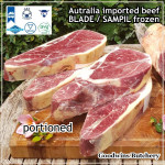 Beef BLADE Australia frozen daging sapi sampil portioned 4cm 1.5" +/- 1.3kg/pc (price/kg) brand in stock AMH